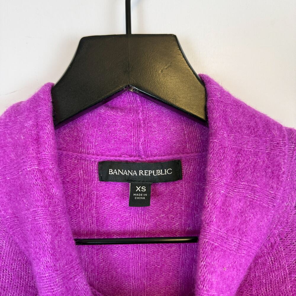 Banana Republic Aire Ribbed Turtleneck Knit Sweater Purple - XS - Picture 3 of 9